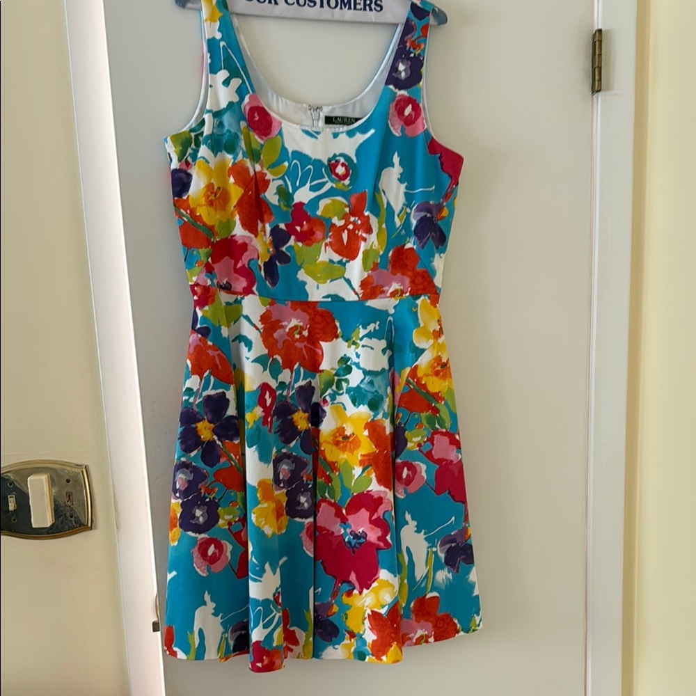 Vibrant Floral Print Dress